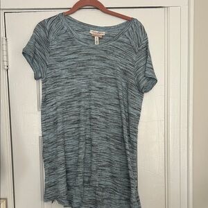 Jessica Simpson Nursing Heathered Blue Short Sleeve Top